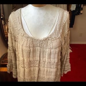 Miniature ruffles - stretchy sheath dress - 18 W